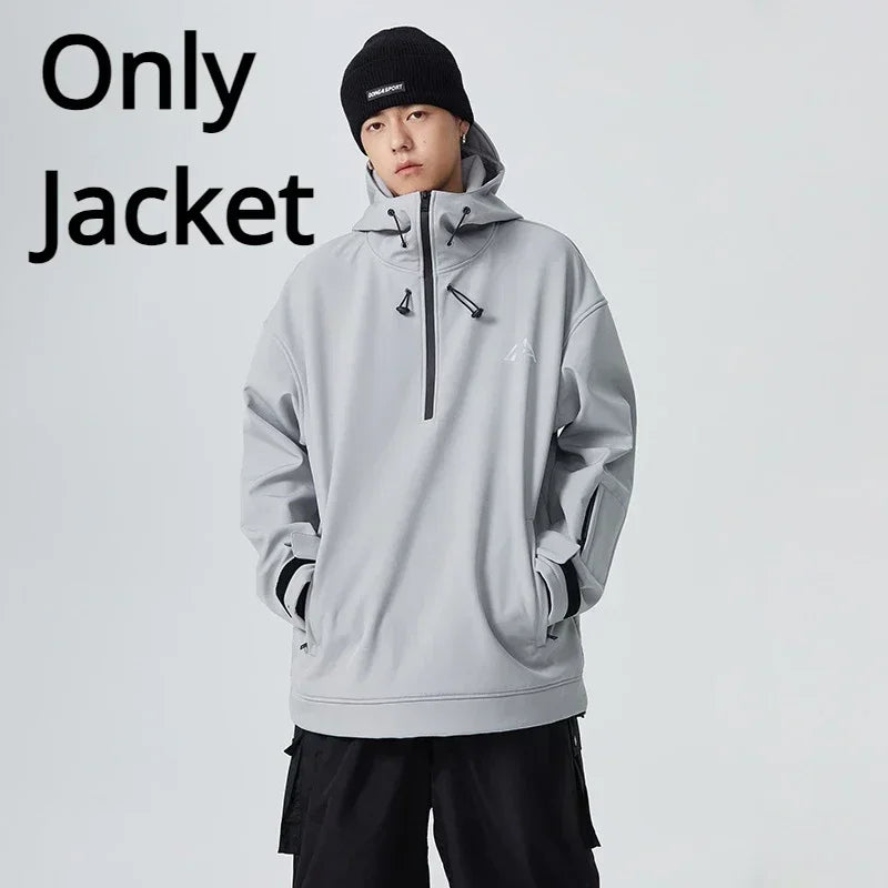 Warm Winter Skiing Jacket 2025 New Couple Snow Clothes Pro Windproof Ski Sport Woman Hoodies Man Outdoor Snowboard Top Tracksuit