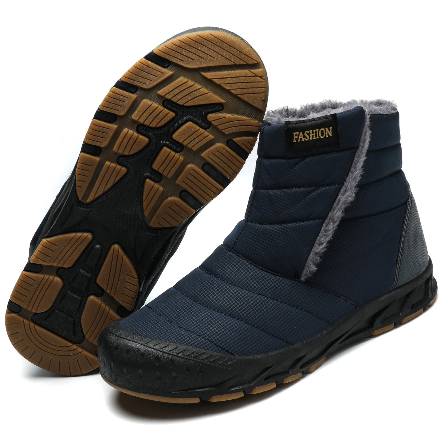 New Men Winter Snow Boots Outdoor Women Velvet Warm Walking Shoes Waterproof Ski Shoes High-Top Cotton Boots Thick Cotton Shoes