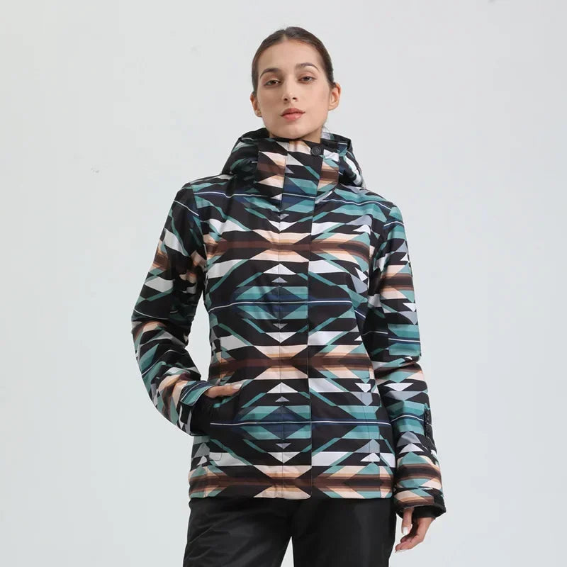 Skiing Hoodie Jacket Outdoor Warm Ski Coats Windproof Waterproof Ski Tops Women Sports Snowboard Jacket Winter New Snow Clothing