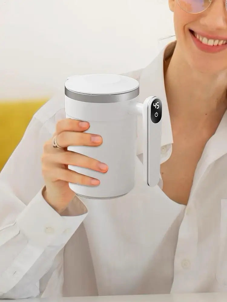 Automatic Stirring Cup Rechargeable Magnetic Mixer Electric Portable Coffee Mug Intelligent Coffee Mug Stainless Steel Coffee Mu