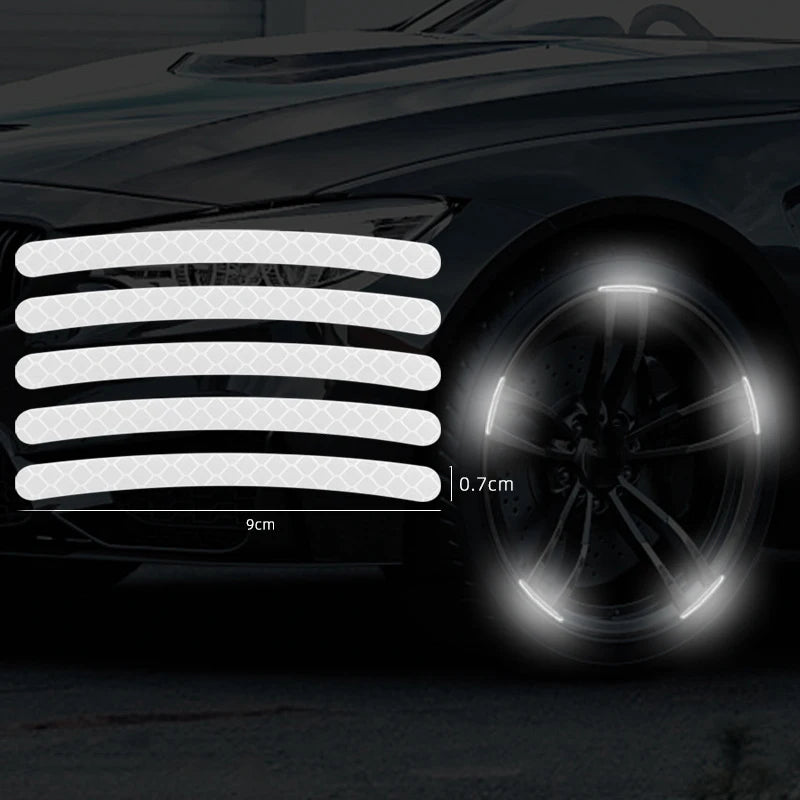 10/20/40PCS Reflective Stickers Car Wheels Tire Stickers Decoration for Night Driving Car Accessories