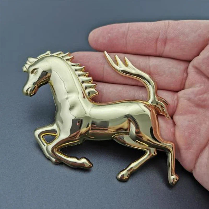 3D Metal Running Horse Emblem Decal Stickers For Ferrari 458 488 599 Car Fender Window Bumper Body Badge Car Styling Accessories