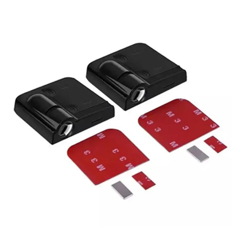 2Pcs New Car Door Light LED Welcome Lamp DIY N Logo Accessories Projector Wireless For Car tools Accessories amagi