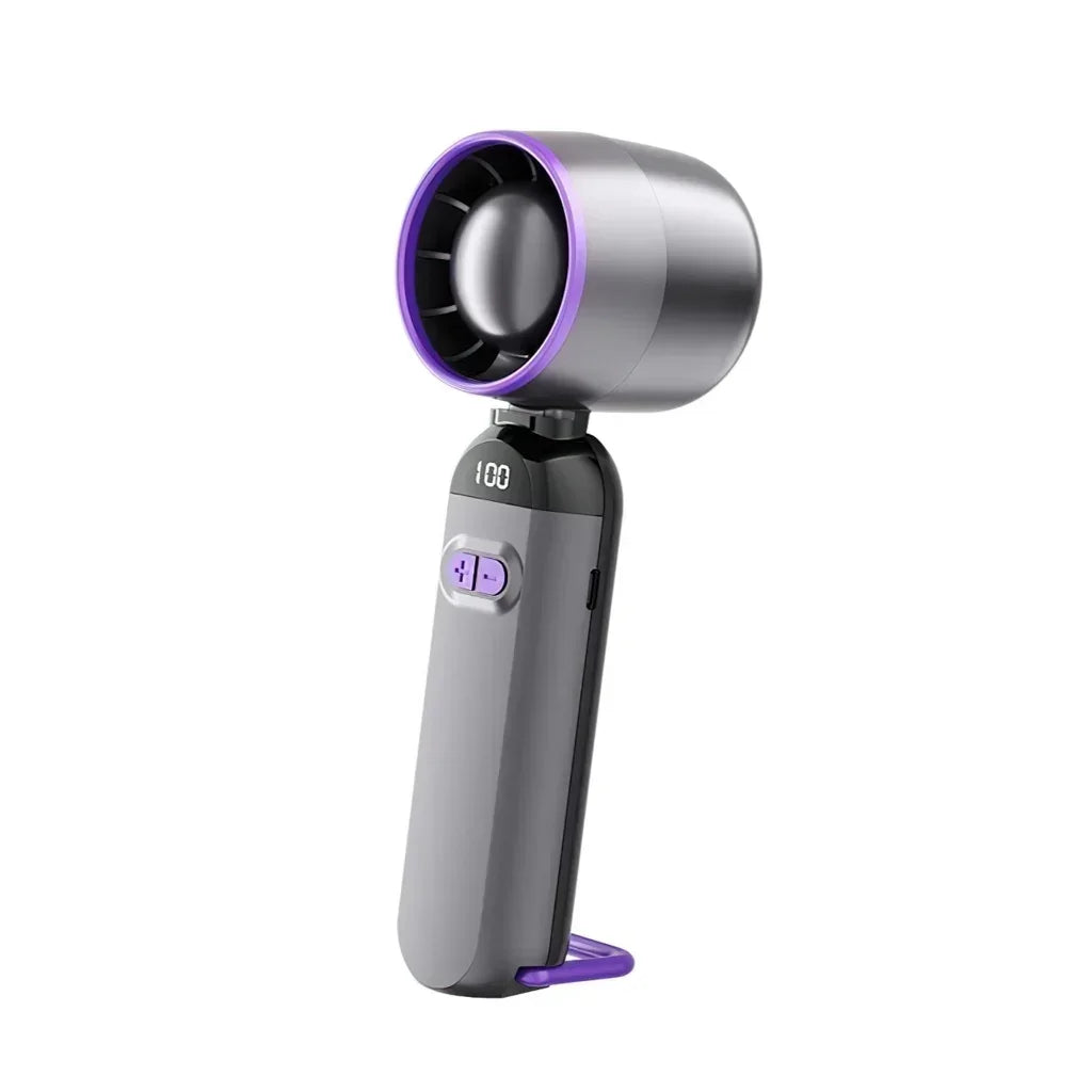Mini Portable Hand Fan, 100 Wind Speeds, 6000mAh USB Battery Rechargeable, LED Digital Display, Travel,Camping,Outdoor
