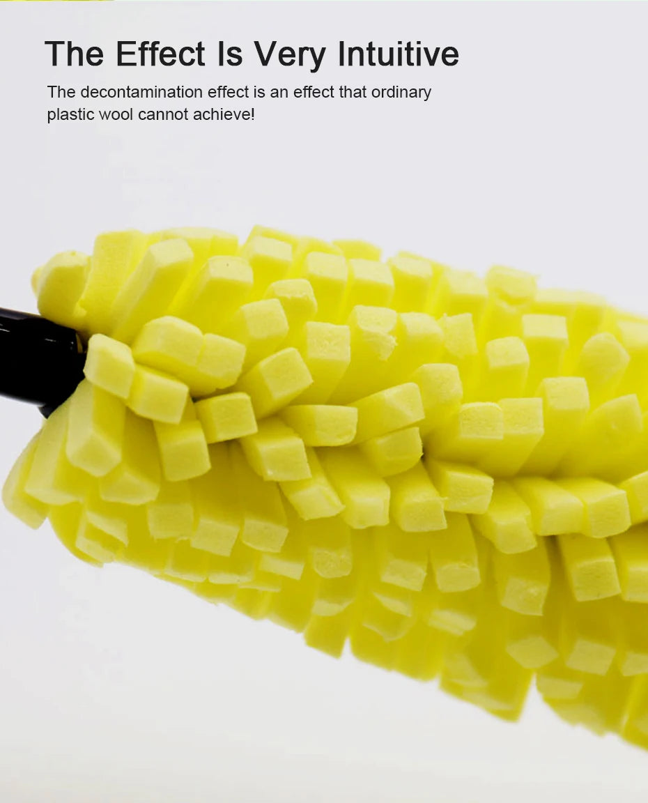 SEAMETAL Car Wheel Cleaner Brush Tire Rim Cleaning Tool Auto Scrub Washing Vehicle Washer Dust Cleaner Sponge Car Wash Accessory