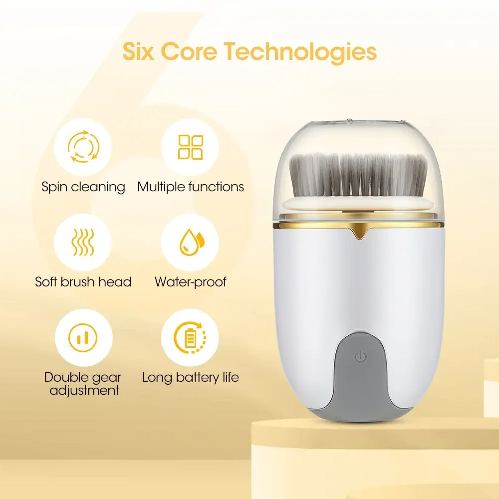 3 IN 1 Ultrasonic Facial Cleaner Pore Face Electric Face Cleansing Brush Skin Care Massager Blackhead Remover Facial Clean Brush