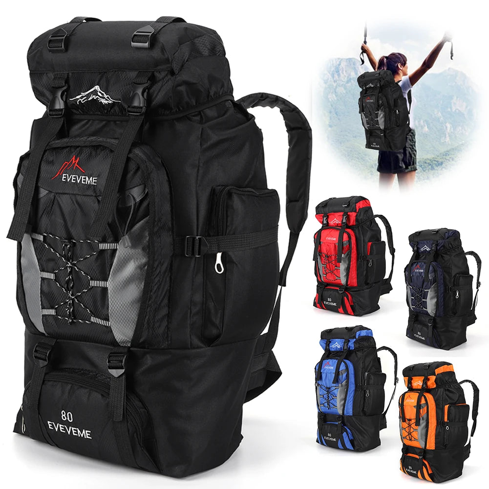 80L Outdoor Mountaineering Backpack For Men And Women Cycling Backpack For Men Women Sports Backpack Leisure Travel Backpack