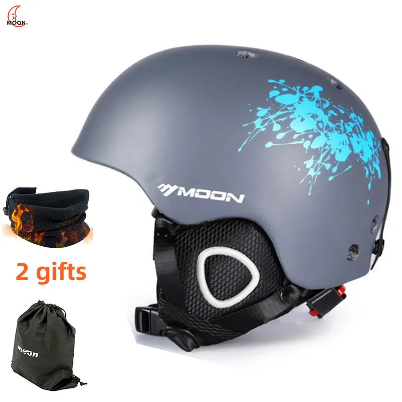 MOON Skiing Helmet Skiing Helmet Children Adult Ultralight Extreme Sports Skateboard Snowboard Helmet Snowmobile Motorcycle
