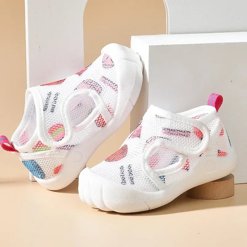 Summer Breathable Air Mesh Kids Sandals 1-4T Baby Unisex Casual Shoes Anti-slip Soft Sole First Walkers Infant Lightweight Shoes