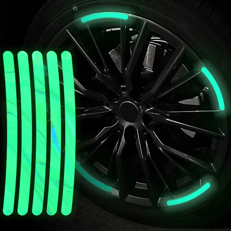 10/20/40PCS Reflective Stickers Car Wheels Tire Stickers Decoration for Night Driving Car Accessories
