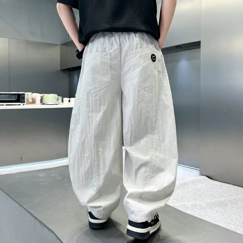 New Boys Pants With Side Pockets Teen Boys Utility Pants Teen Harem Trousers Toddler Bite-Proof Hiking Mosquito Pants Age 4-14Y
