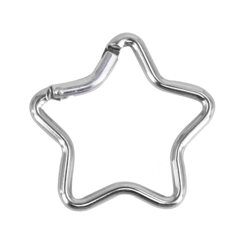 Aluminum Alloy Outdoor Star Shaped Spring Locking Carabiner Clip Keychains for Backpack Camping Hiking Traveling