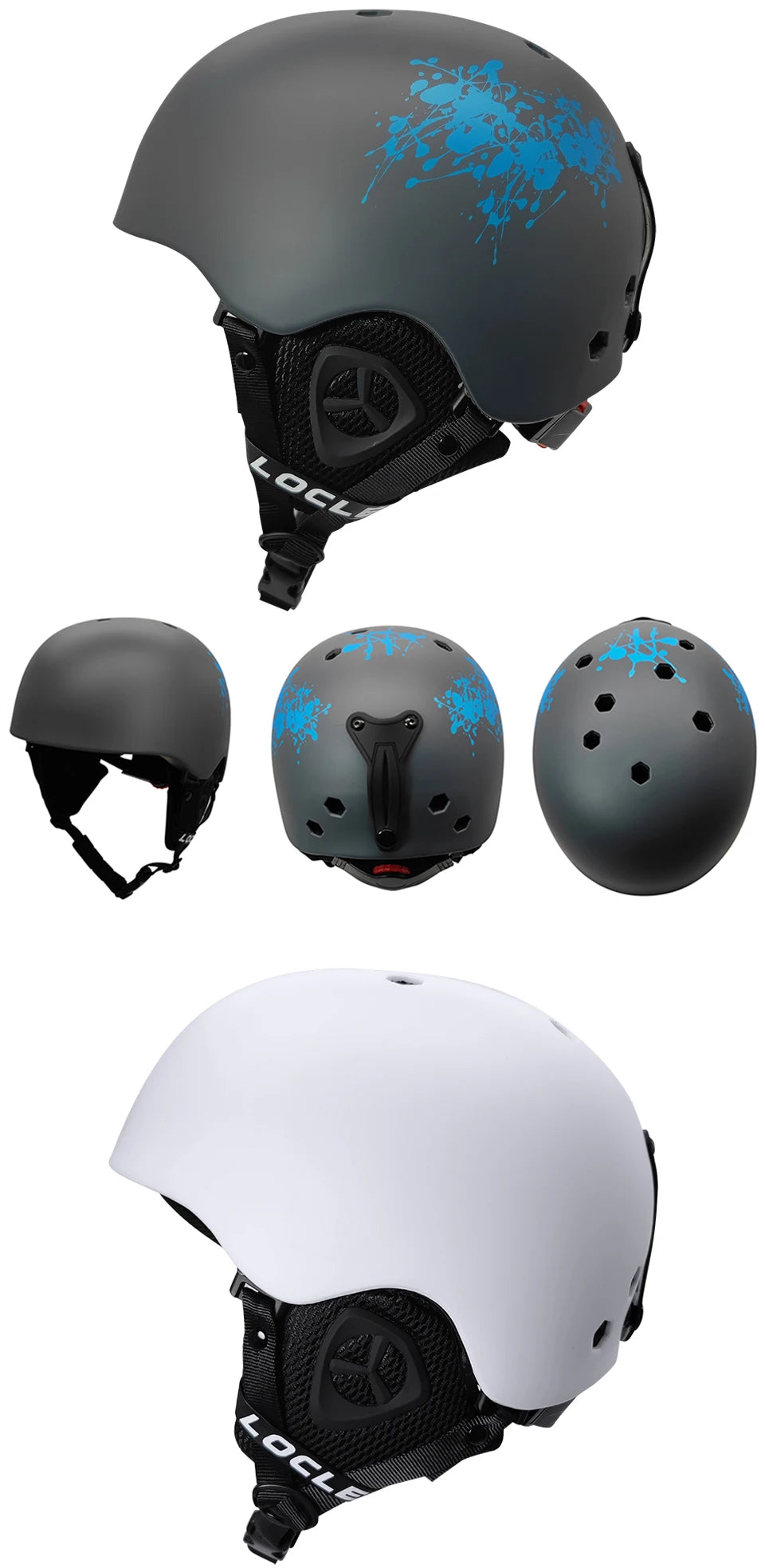 LOCLE Men Skiing Helmet Children Women Ultralight Extreme Sports Skateboard Snowboard Helmet Snowmobile Motorcycle Helmet