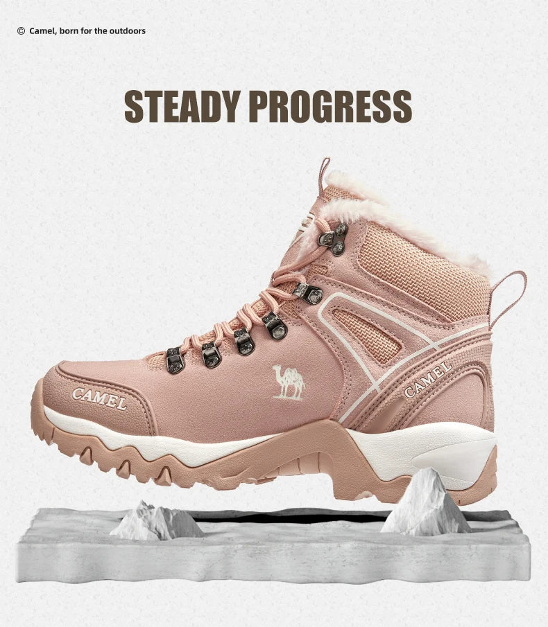 GOLDEN CAMEL Waterproof Hiking Shoes Military Hiking Boots High Top Trekking Shoes for Women 2024 Autumn Non-slip Wear-resistant