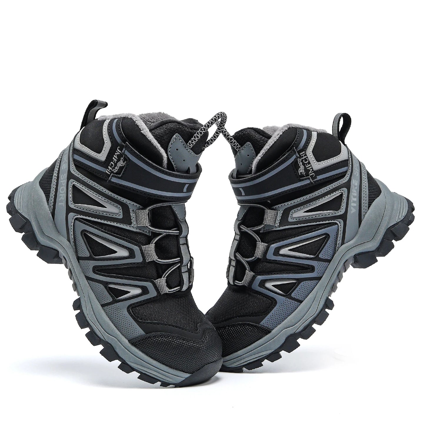 Kids Hiking Boots Boys Girls Outdoor Walking Climbing Sneaker Comfortable Snow Shoes Hiker Boot Antiskid Steel Buckle Sole
