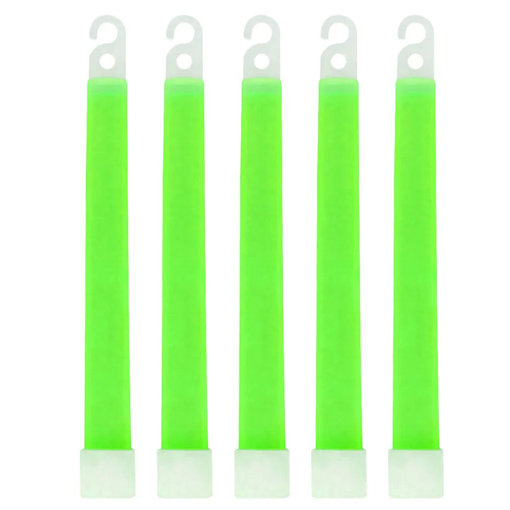 1/5pcs 6 Inch Survival Glowing Light Sticks Walking Hiking Camping SOS Gear Outdoor Sports Events Concert Lamp Stick