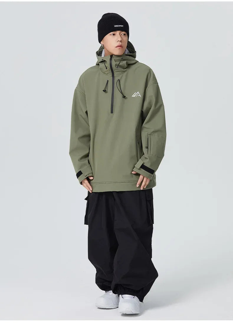 Outdoor Sport Snow Pants 2025 New Women Waterproof Ski Overalls Man Loose Skiing Pants Winter Pro Warm Windproof Couple Trousers