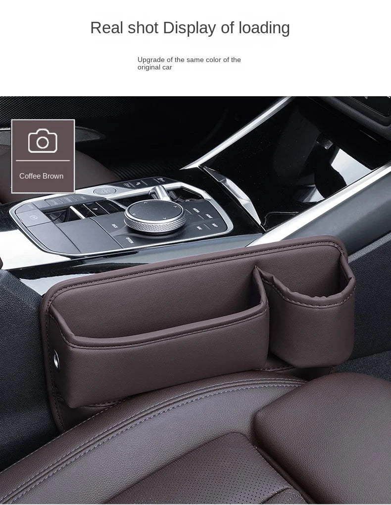 Car Seat Gap Organizer Multifunction Console Crevice Filler Side Storage Box with Cup Holder Sundries Storage Pocket Accessories