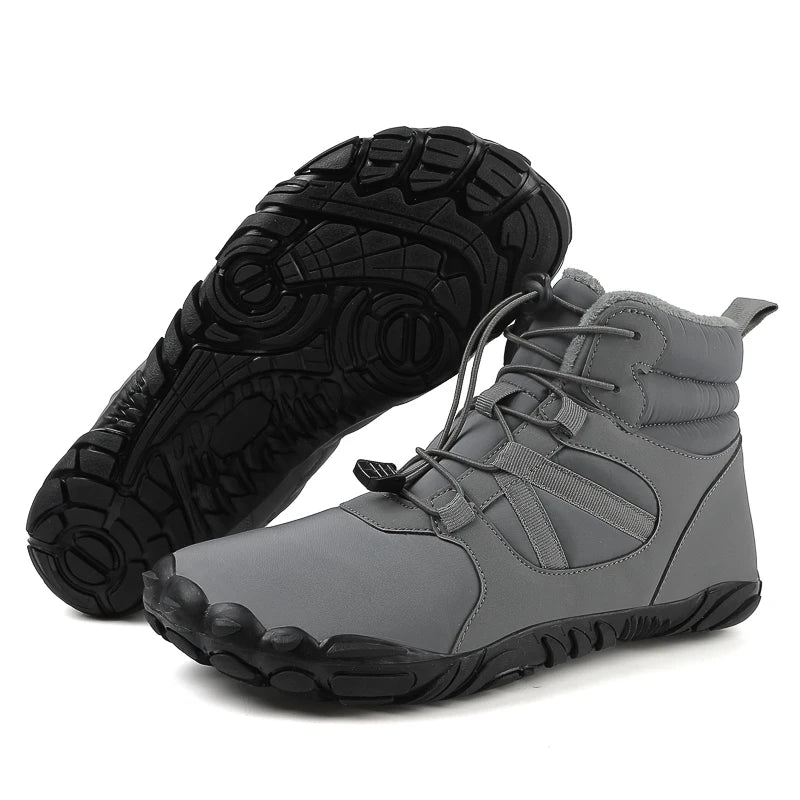 Men's Ski Shoes Snow Boots High Top Outdoor Hiking Cotton Shoes Waterproof Warm Non-slip Wear-resistant Work Boots Size 36-47