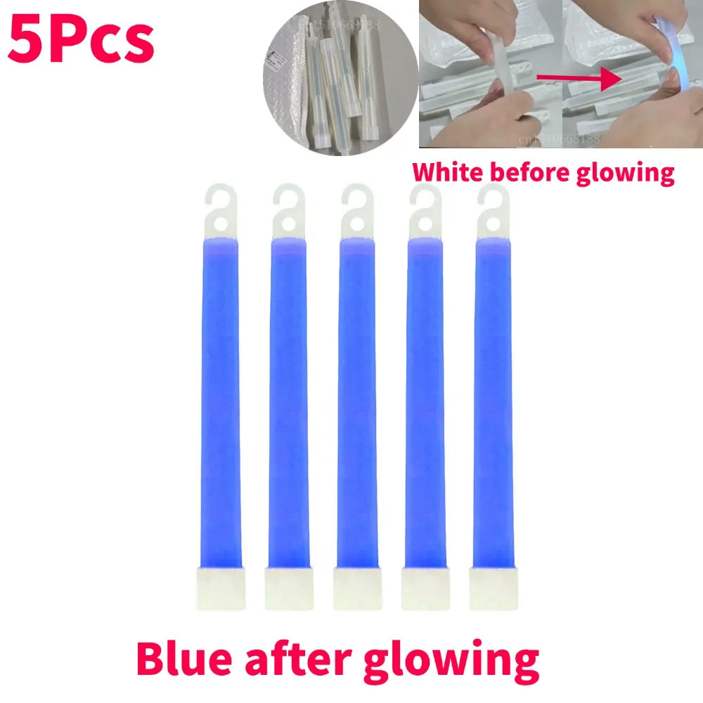 6 Inch Survival Kit Military Glow Light Sticks Walking and Hiking Camping SOS Gear Outdoor Military Equipment Camping Supplies