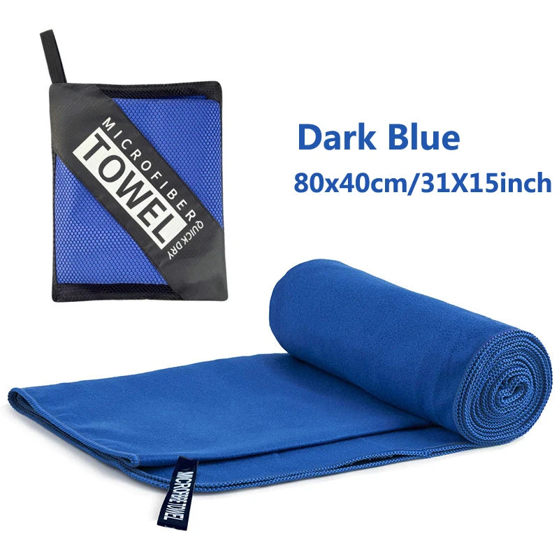 Quick-Drying Microfiber Camping Towel Super Absorbent Gym/Swimming Towel 40x80cm Lightweight Sports/Beach/ Travel Towels