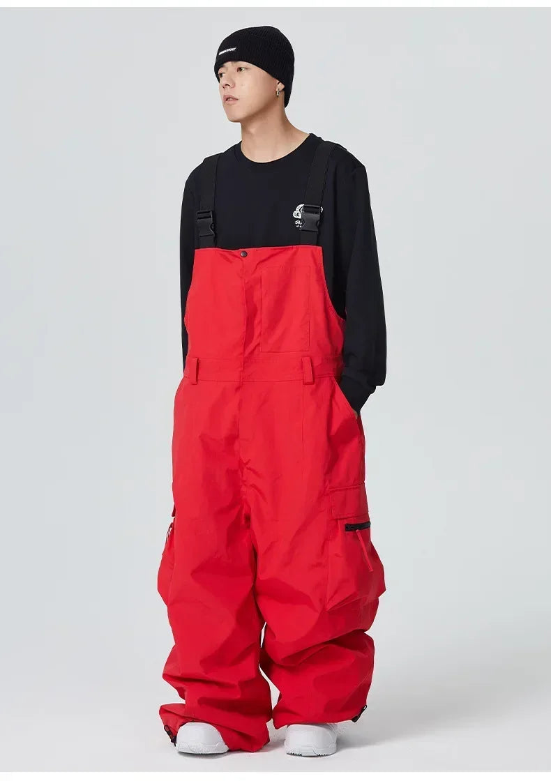 Winter Warm Windproof Skiing Pants Man Snowboard Clothing Woman New Snow Cargo Pants Loose Hip-hop Overalls Alpine Sport Trouser