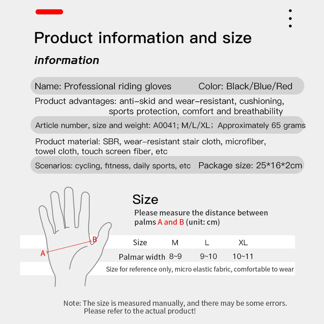 Autumn Winter MTB Cycling Long Finger Gloves Non-Slip Wear Shock Proof Breathable Touch Screen Bicycle Motorbike Gloves Men