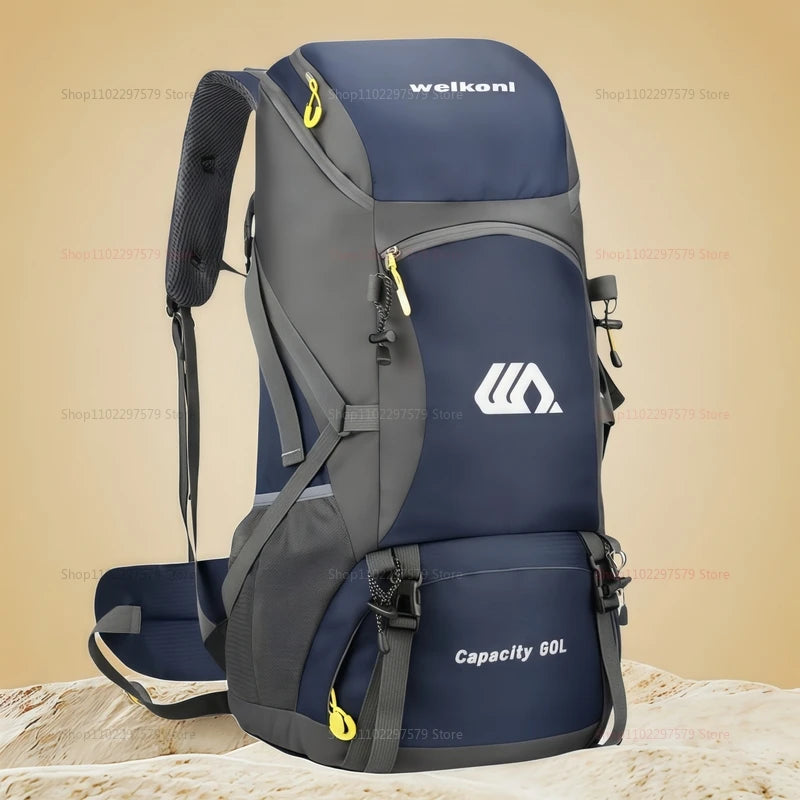 50 liter backpacking with waterproof outdoor gears large hiking backpack camping camping rock climbing hiking bag luggage hiking