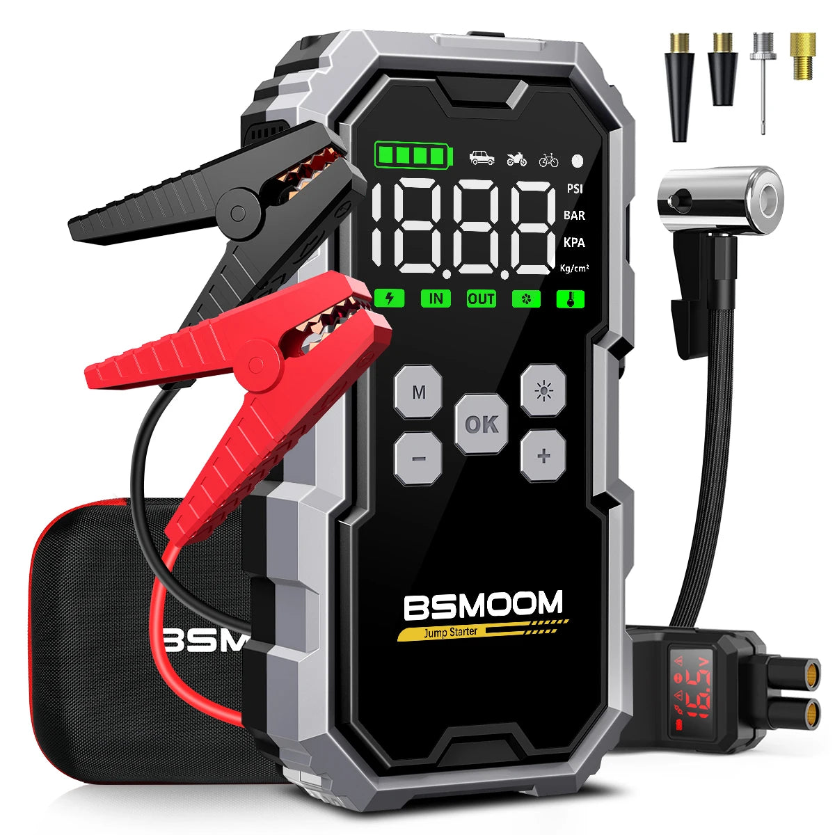 12V Portable Jump Starter 6000A High Power Automobile Emergency Starting Device 21800mAh Auto Power Bank Emergency Lighting