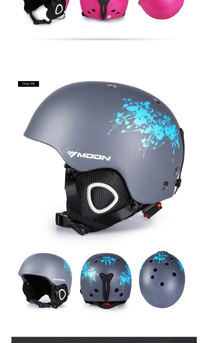 MOON Skiing Helmet Skiing Helmet Children Adult Ultralight Extreme Sports Skateboard Snowboard Helmet Snowmobile Motorcycle