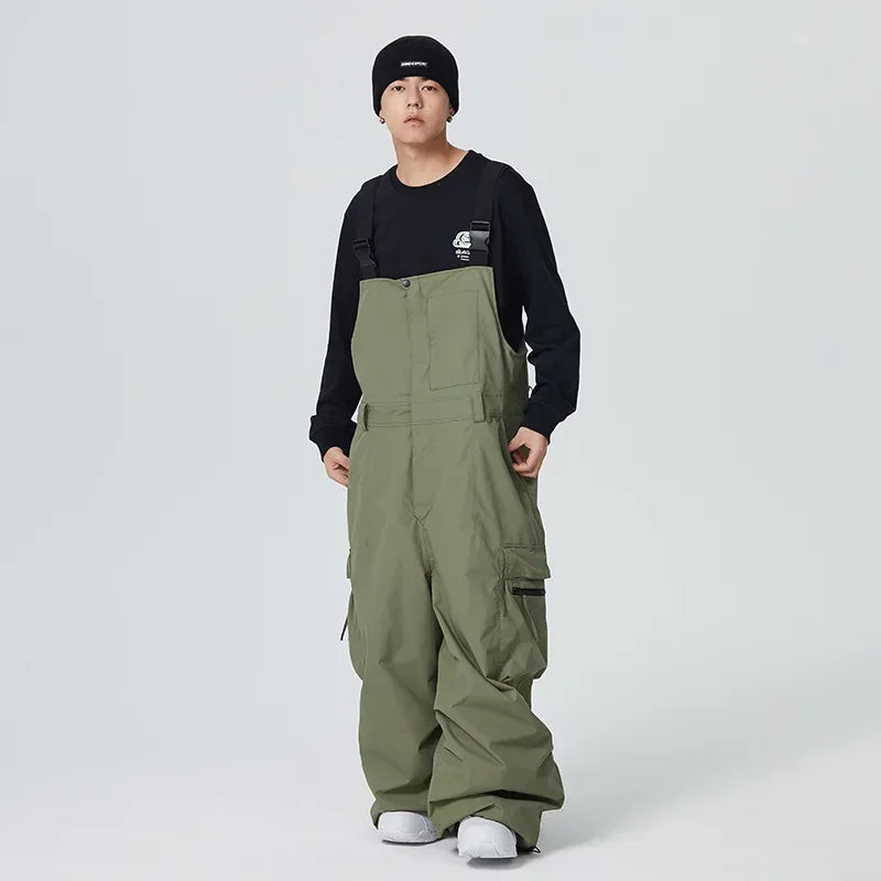 Winter Warm Windproof Skiing Pants Man Snowboard Clothing Woman New Snow Cargo Pants Loose Hip-hop Overalls Alpine Sport Trouser