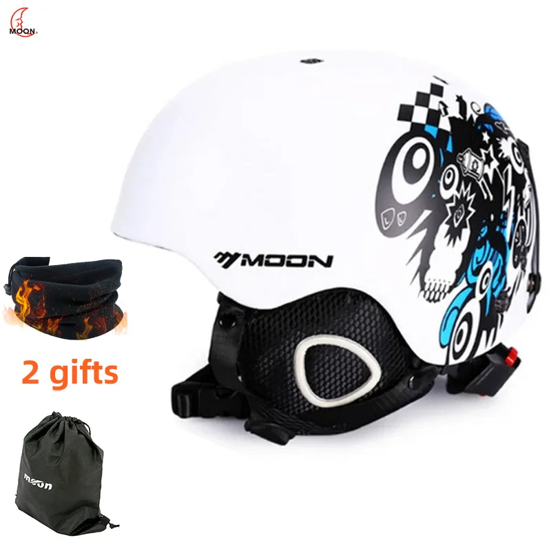 MOON Skiing Helmet Skiing Helmet Children Adult Ultralight Extreme Sports Skateboard Snowboard Helmet Snowmobile Motorcycle