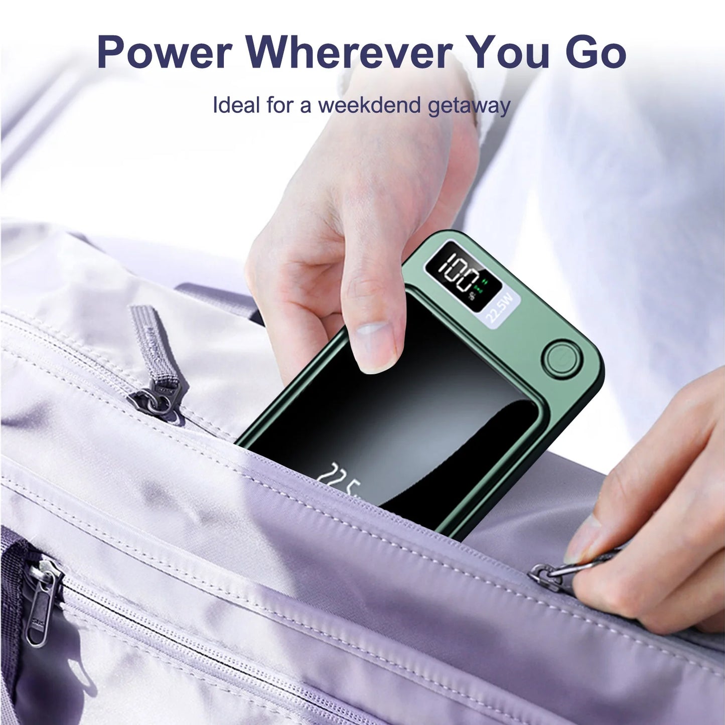 10000mAh Magnetic Charger Power Bank Wireless 22.5W USB-C Foldable Stand LED Display For IPhone 16/15/14/13/12 All Series