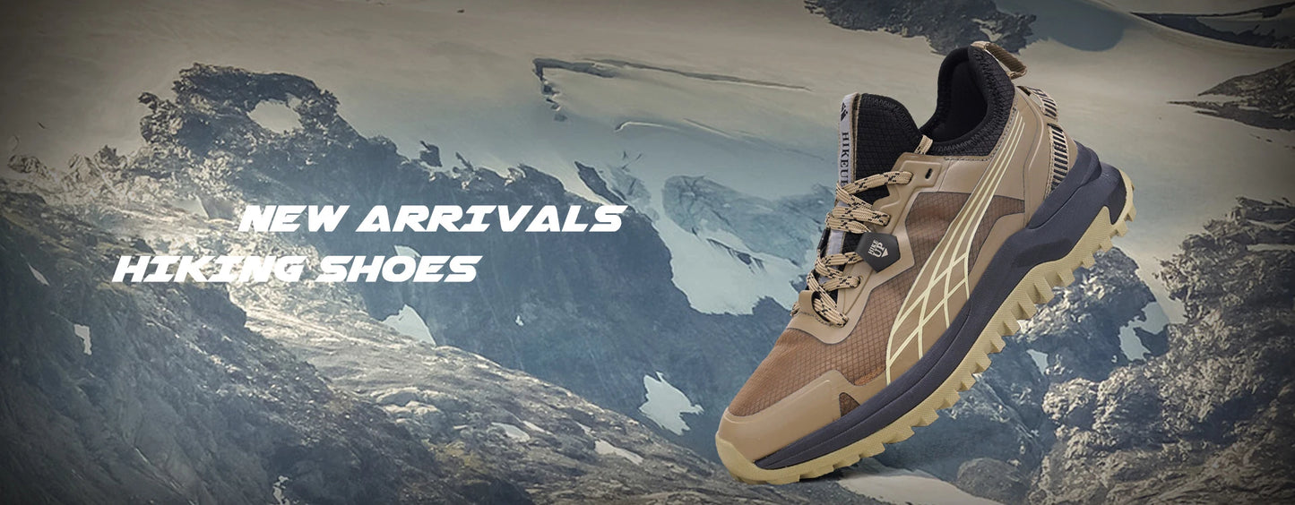 HIKEUP New Men Hiking Shoes Outdoor Sport Wear-Resistant Climbing Shoes Rubber Sole Trekking Sneaker Women Sports
