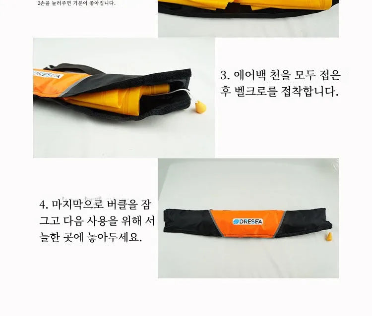 Adult Portable Professional Fishing Vest Manual Automatic Inflatable Fishing Life Jacket Large Buoyancy Life Waist Belt