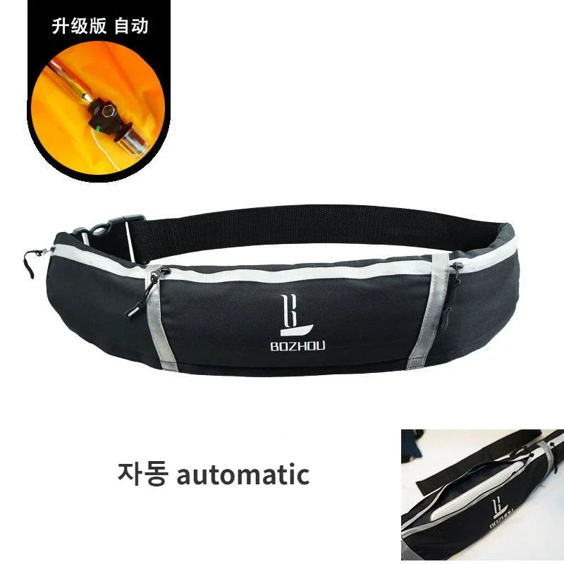 Adult Portable Professional Fishing Vest Manual Automatic Inflatable Fishing Life Jacket Large Buoyancy Life Waist Belt