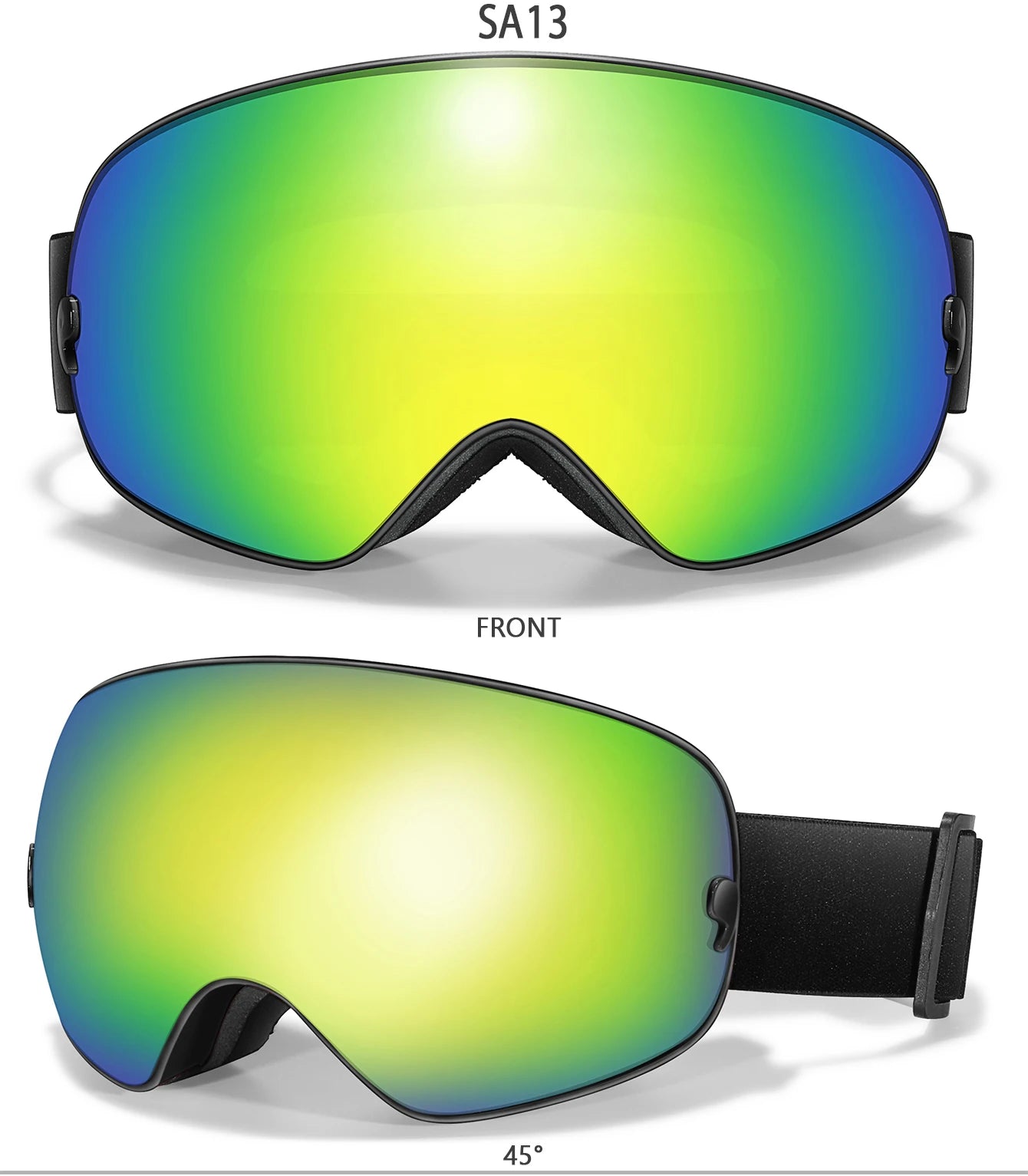 Men Women Outdoor Sports Ski goggles Anti-fog Snowboarding Snowmobile Glasses UV400 Charngeable Lens Teen Charistmas Cycling