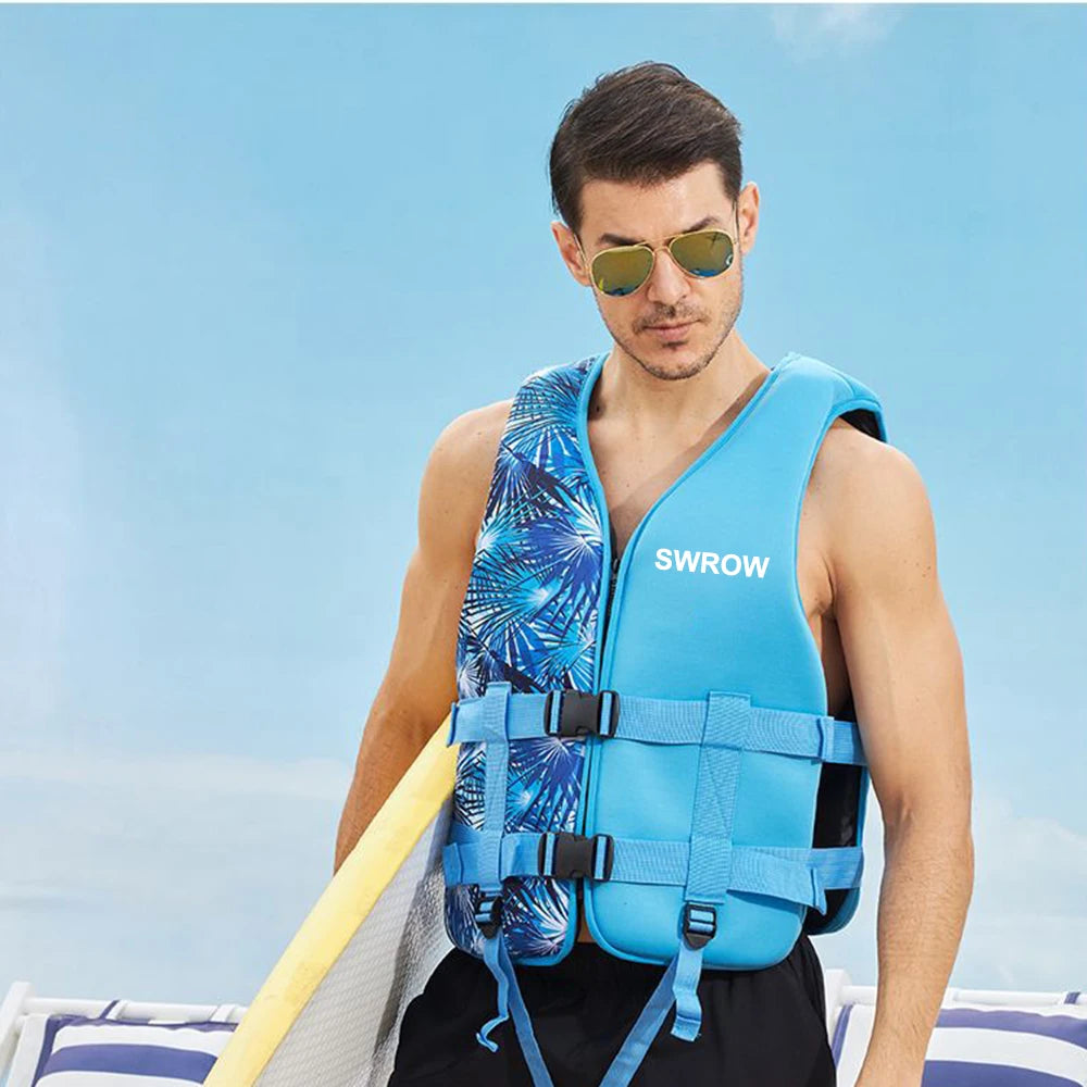 New Life Jacket Neoprene Safety Life Vest Water Sports Fishing Kayaking Boating Swimming Drifting Safety Vest for Adult Children