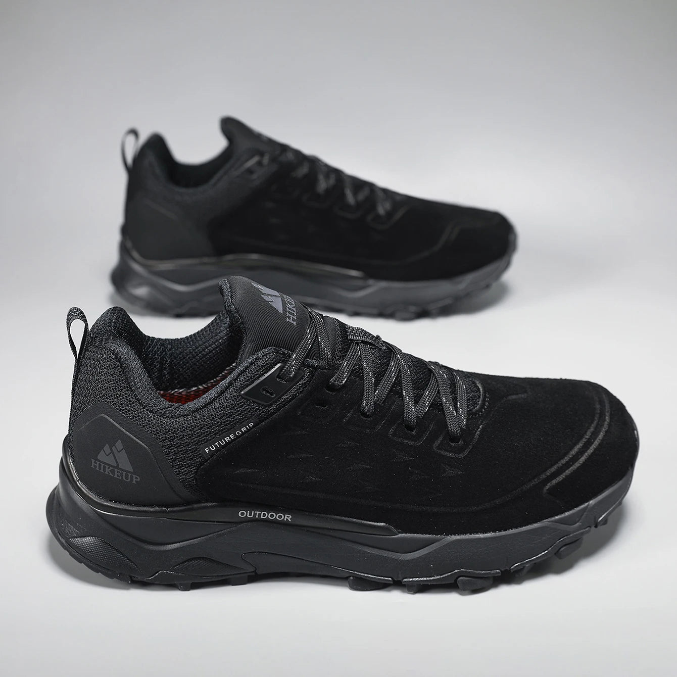 HIKEUP Latest Men's Hiking Shoes Wear-resistant Non-slip Outdoor Sneaker Rock Climbing Trekking Hunting Men Sports Suede Leather