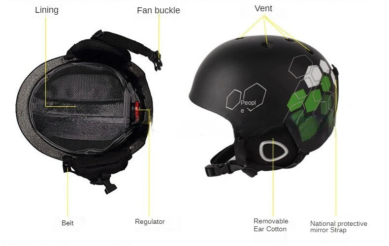 MOON Skiing Helmet Skiing Helmet Children Adult Ultralight Extreme Sports Skateboard Snowboard Helmet Snowmobile Motorcycle