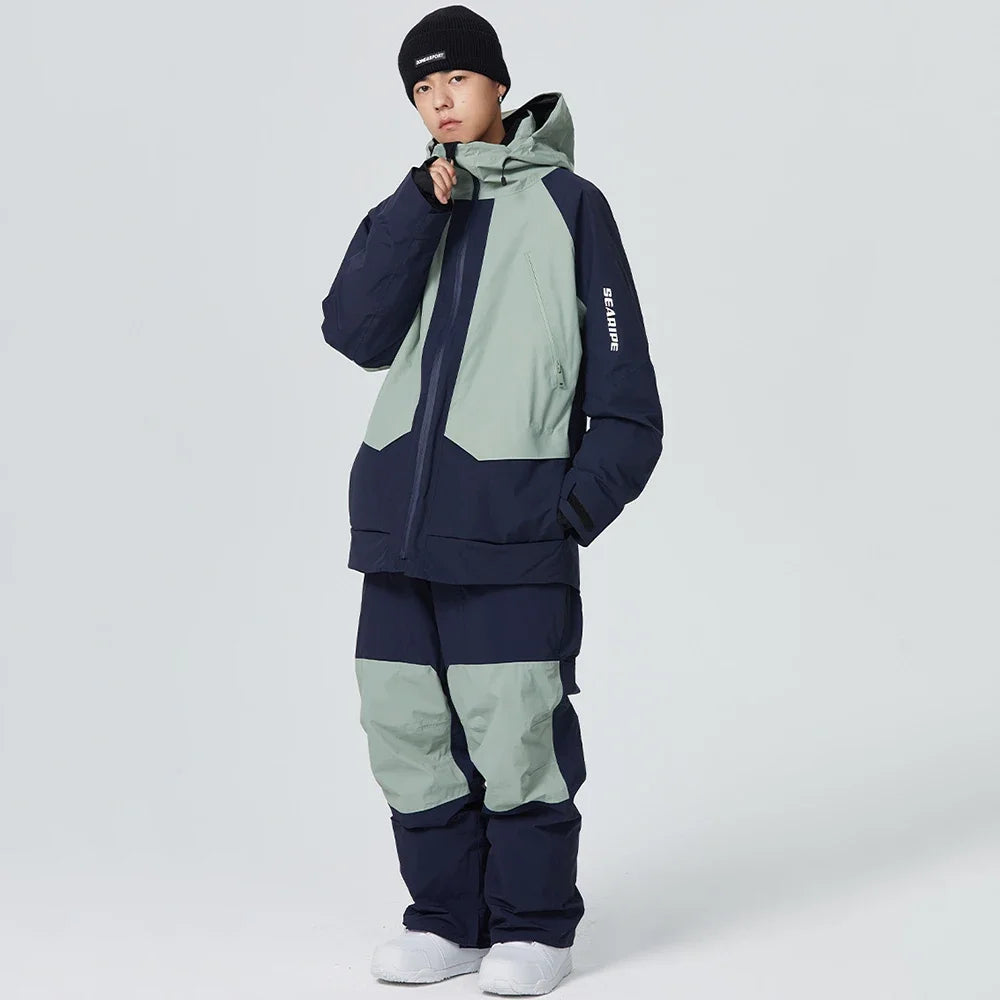 Adult Winter Skiing Pants Women Warm Ski Trousers Men Loose Snow Pants 2025 New Britches Waterproof Windproof Snowmobile Clothes