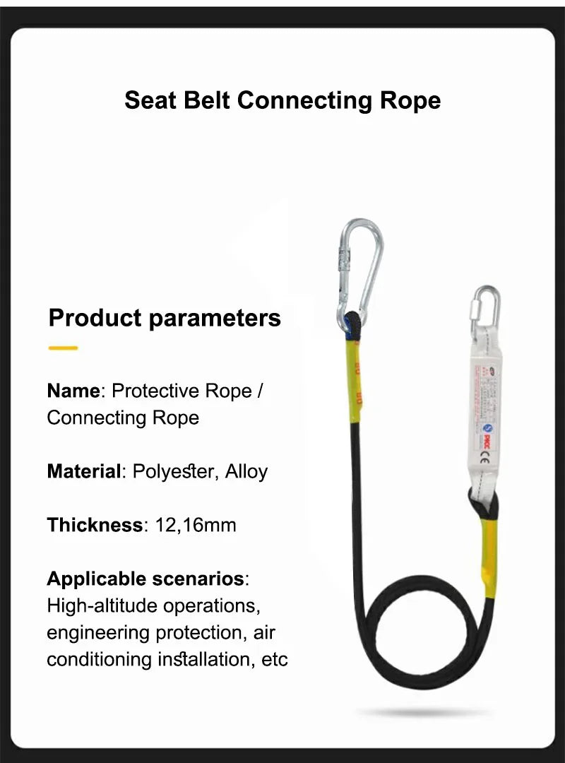 High-altitude Work Safety Belt Rope Set Outdoor Rock Climbing Electrician Construction Safety Harness Protective Equipment