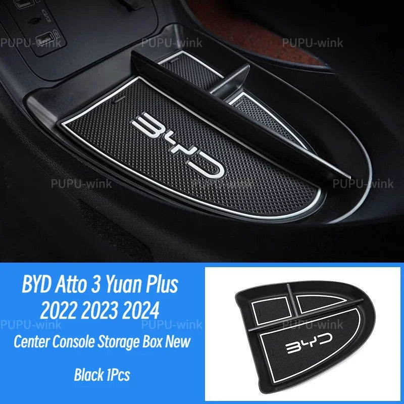 BYD Atto 3 Yuan Plus 2022 2023 2024 Center Console Storage Box New Armrest Box Storage Tray Organizer Box for BYD EV Interior