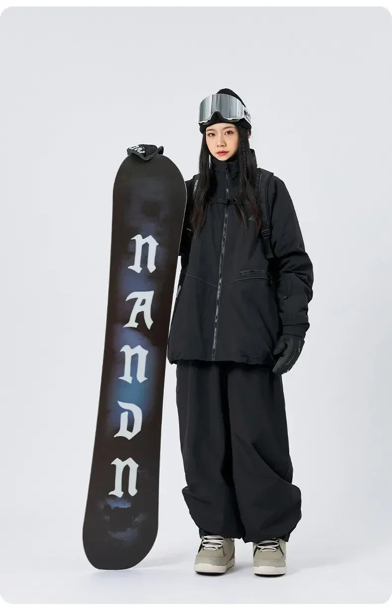 Snowboarding Single Board Waterproof Loose Fit Wear Resistant Professional Double Board Ski Pants Snowboard Pants For Men Women