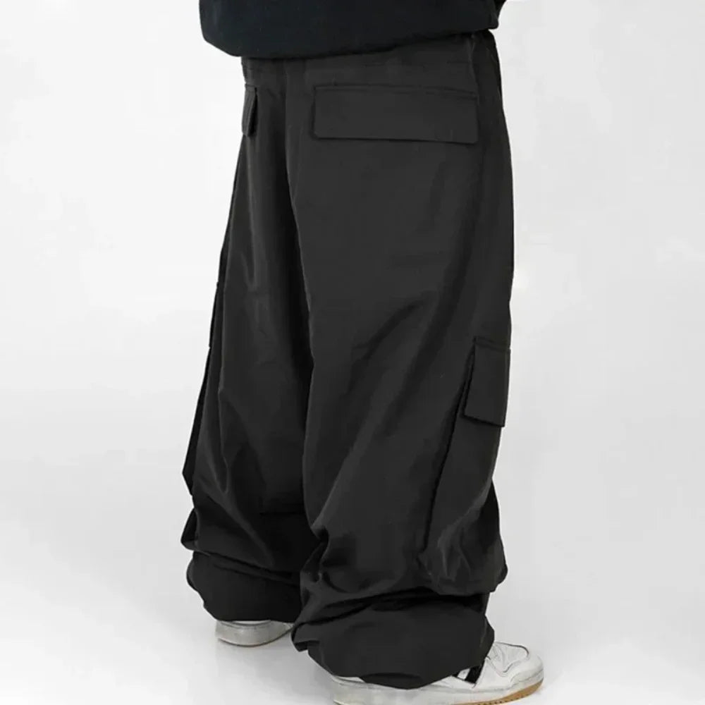 2025 Male Cargo Ski Pants Winter New Loose Skiing Baggy Pants Men Warm Snow Bib Overall Clothes 3L Waterproof Snowboard Trousers