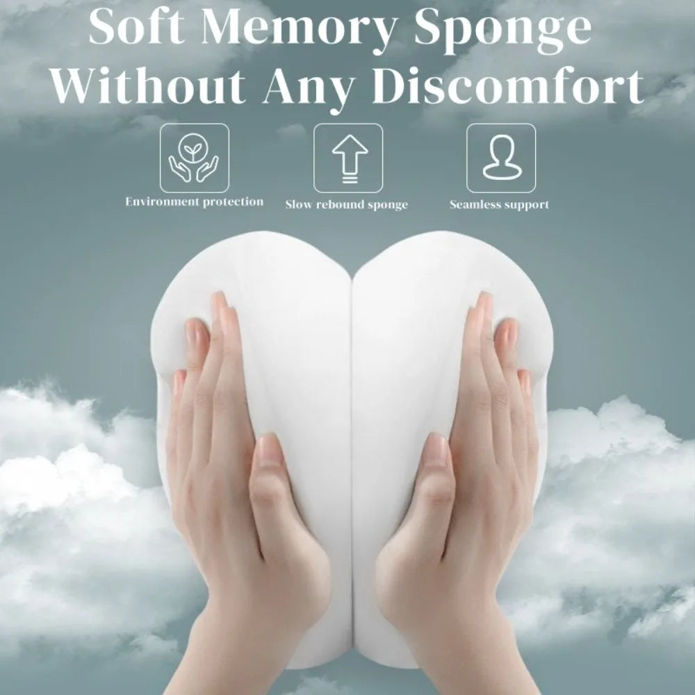 Car Neck Pillow Memory Foam Protective Lumbar Support Backrest Relieves Pressure Breathable Car Headrest Pillow Car Assesories