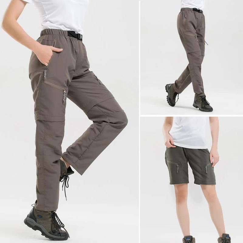 Quick Dry Waterproof Detachable Shorts Cargo Trousers for Men and Women