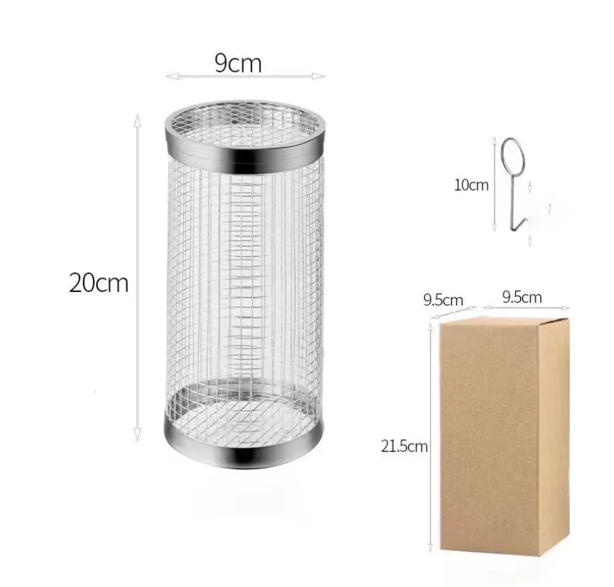 Stainless Steel Portable Barbecue Grill Net, Barbecue Basket for Outdoor Grilling, Outdoor Camping Barbecue Grill