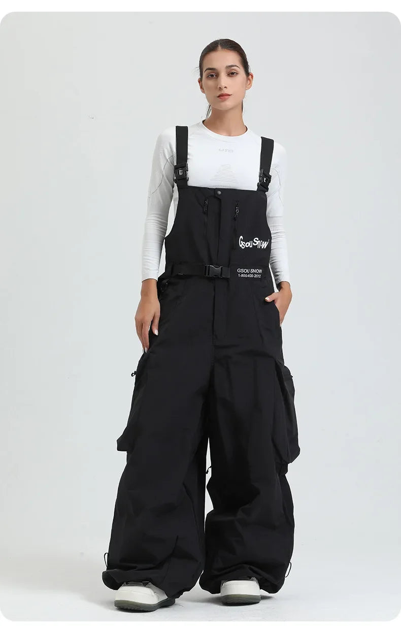 2025 New Loose Skiing Pants Outdoor Windproof Waterproof Woman Ski Overalls Men Winter Snowboard Sports Clothes Couple Snow Pant