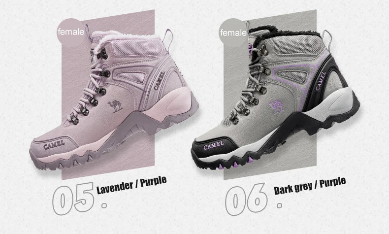 GOLDEN CAMEL Waterproof Hiking Shoes Military Hiking Boots High Top Trekking Shoes for Women 2024 Autumn Non-slip Wear-resistant